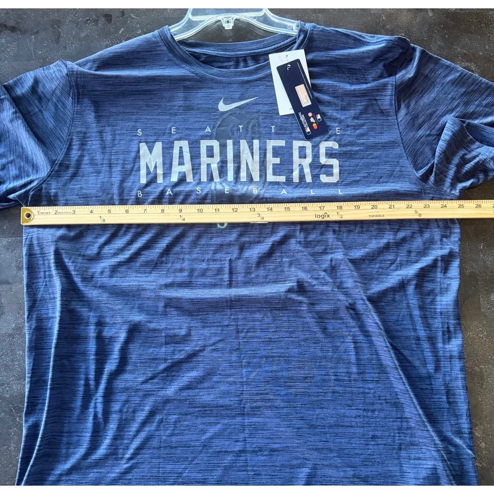 Nike Seattle Mariners MLB Authentic Collection Dri-FIT T-Shirt Mens XXL Blue New - Picture 8 of 8